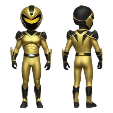 black gold power ranger full body sticker