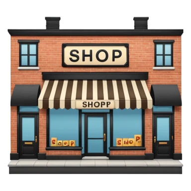 shop with the word shop in the sign sticker