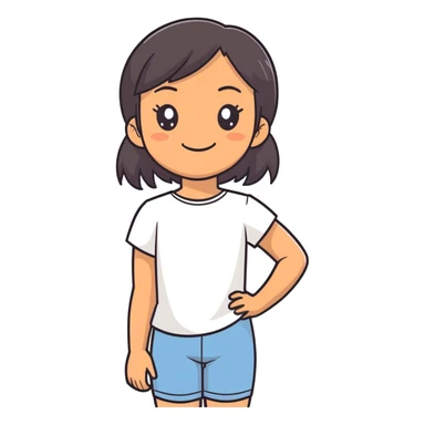 Brown skin girl sticker