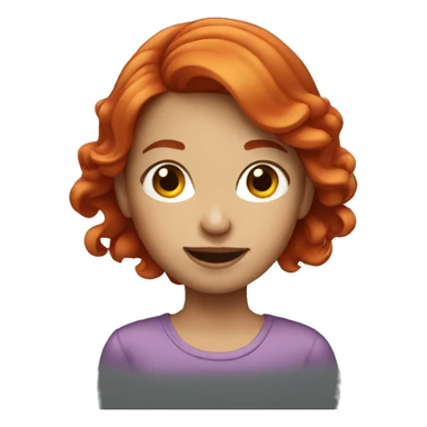 red hair girl birthday sticker