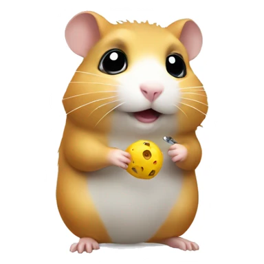 hamster is coding sticker