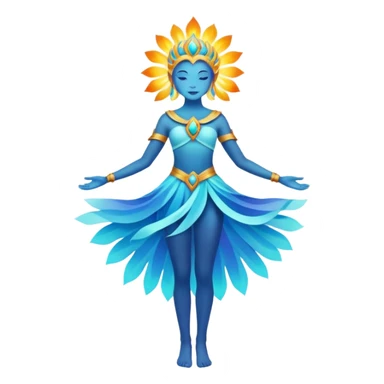 Abstract Colorful Ascending Divine La Creatura Avatar, full body sticker