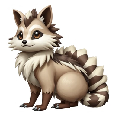 zigzagoon-linoone-furret-Fakémon-hybrid-creature (full body)  sticker