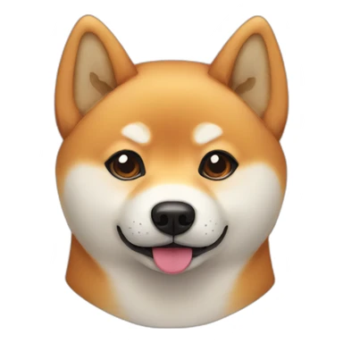 really cute shiba inu head sticker