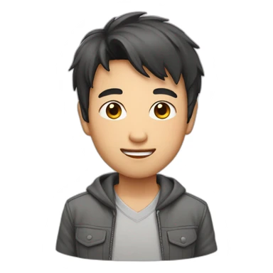 Birthday asian boy sticker