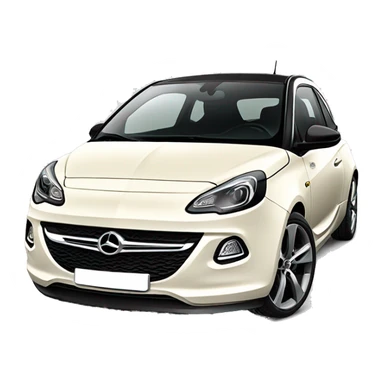 opel adam cream white de face sticker
