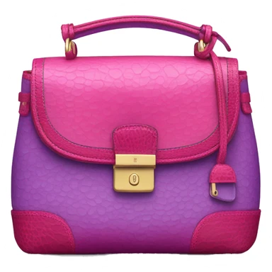 Hot pink and violet Brahmin bag sticker