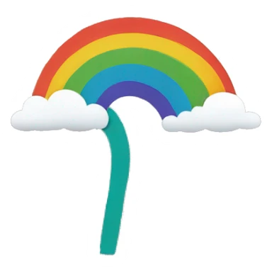 Rainbow bookmark  sticker