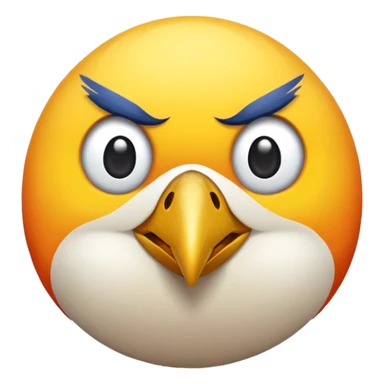 Bird with big balls sticker