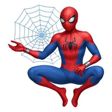 Spiderman shooting web from his wrist  sticker