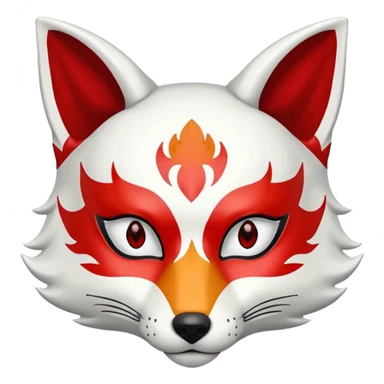 Fox mask,kitsune emoji sticker