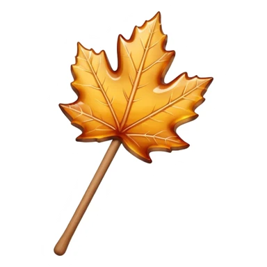 maple taffy on a wooden stick sticker