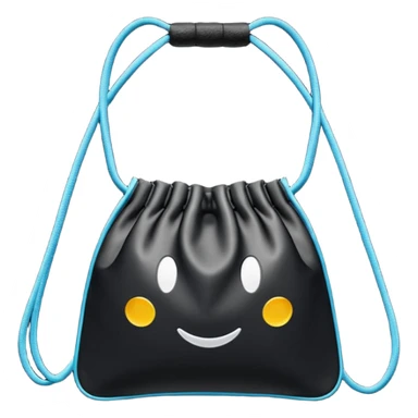 sac a dos de sport noir sans smiley sticker