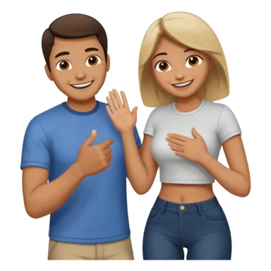 Man Slapping woman’s booty sticker