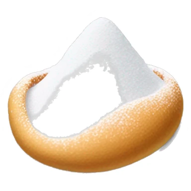 nose smelling powdered sugar sticker