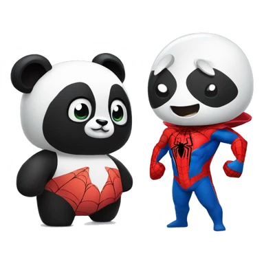 Panda VERSUS spider-man  sticker