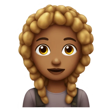 Girl with potato sticker