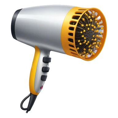 Hairdryer with difuser for curly Hair  sticker