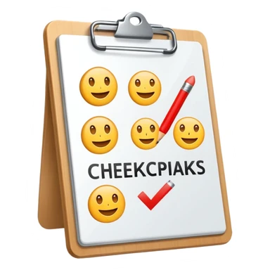 clipboard with checkmarks emoji sticker