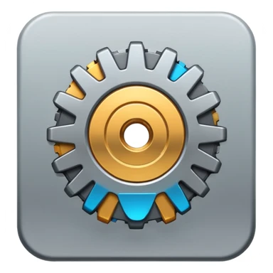 settings gear icon for site navigation. just one gear sticker