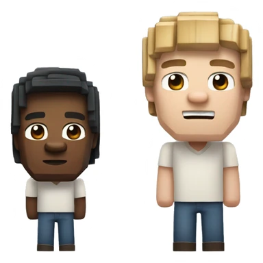 steve from minecraft in the style of memoji sticker