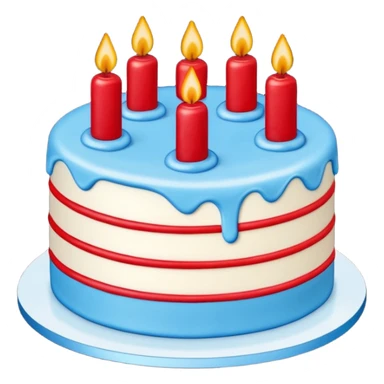 cake chart 98% blue 2% red sticker