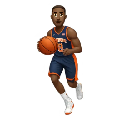 Syracuse orange basketball player sticker