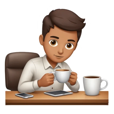 working hard w a coffee sticker