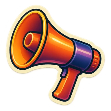 megaphone sticker