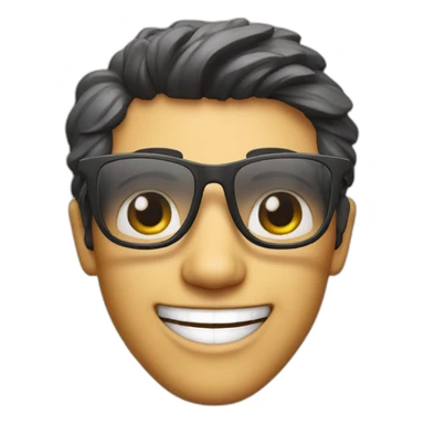 HongKong guy glasses sunny smile sticker