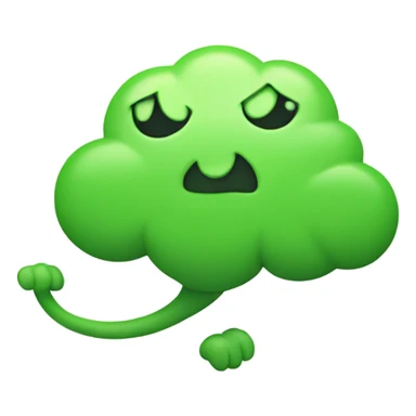 Dog farting green sticker