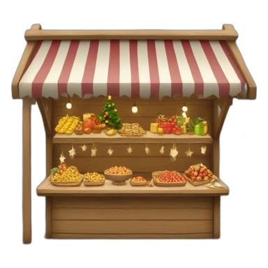 Christmas market stall sticker