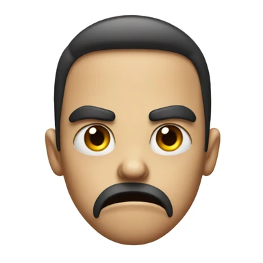 Angry face with big teary eyes  sticker