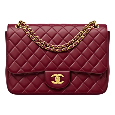 chanel maroon bag sticker