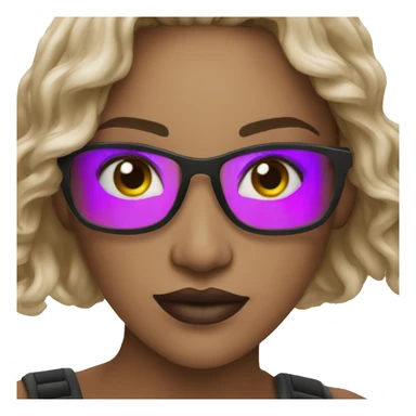 Light skin women photographer via wearing black light  sticker