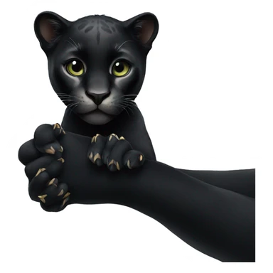 Black panther holding the number 0 in its paws sticker