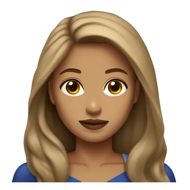 Superwoman light skin brown long hair brown eyes  sticker