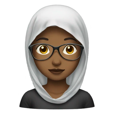 Girls wearing veil and glass  sticker