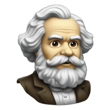 karl marx pinup sticker