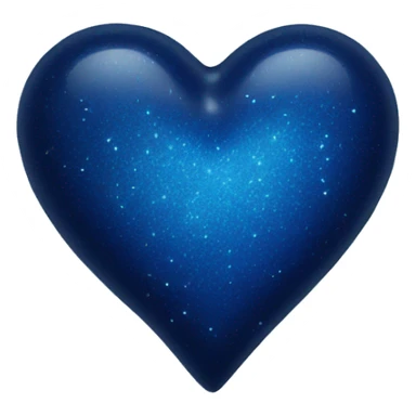 Dark blue heart with sparkles  sticker