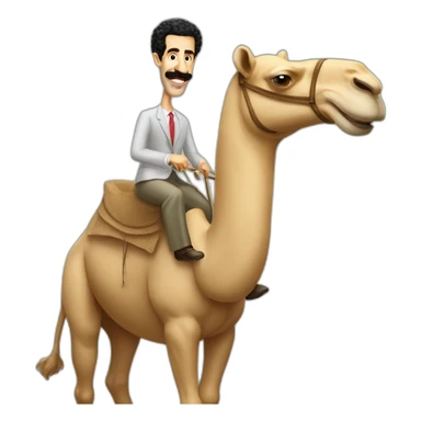 borat riding a camel sticker