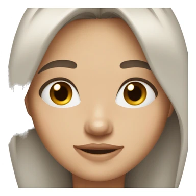 girl with medium straight brown hair and blue eyes and a nose piercing on the left side sticker