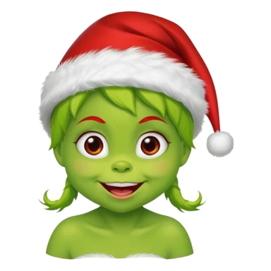 Grinch baby girl sticker