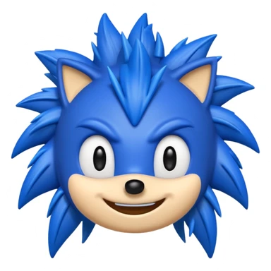 Sonic emoji well made like the original one without any mistakes sticker