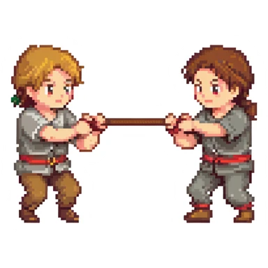 tug-of-war scene sticker