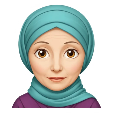 55 yaş başı kapalı teyze sticker