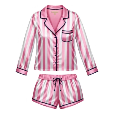 Striped pink and white silk Victoria’s Secret pajama set sticker