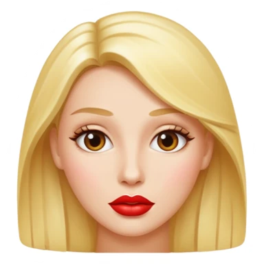 woman with shiny lip sticker