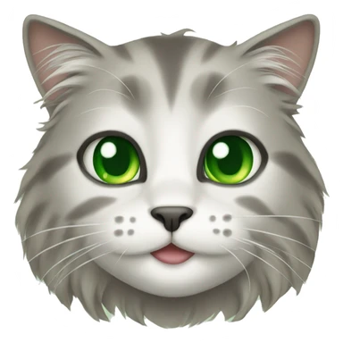 cat with green eyes long hair sticker