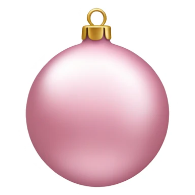 Light Pink Christmas bauble sticker